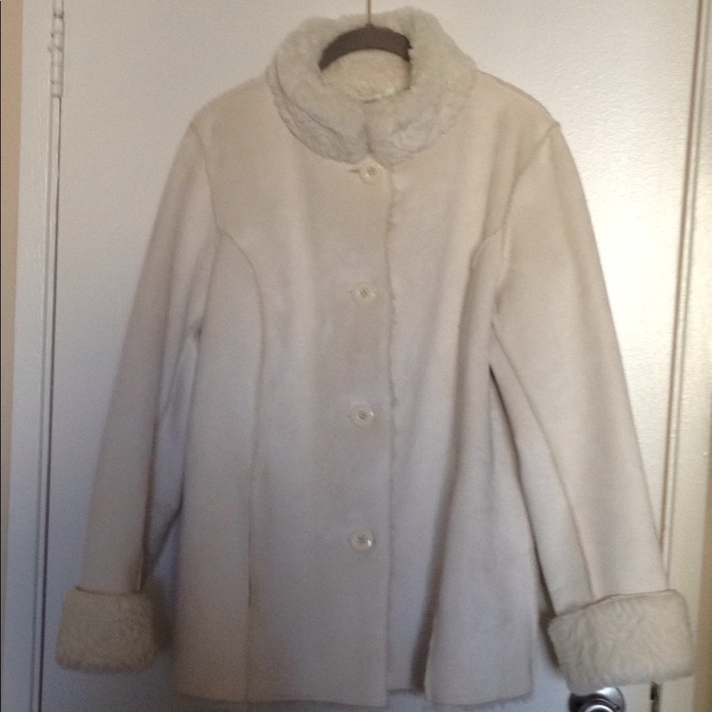 Coldwater Creek Faux Shearling reversible Jacket.